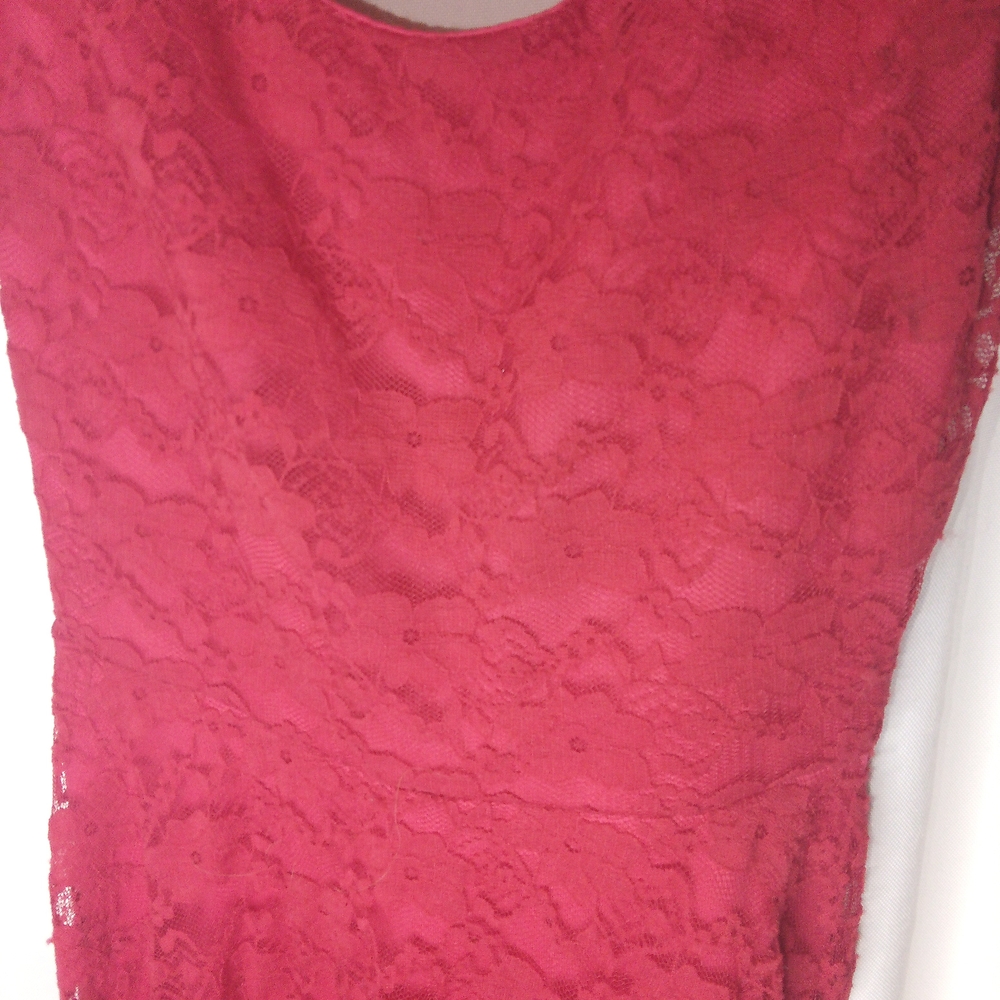 AMPM Red Halter Fit and Flare Mini Dress - Picture 3 of 4